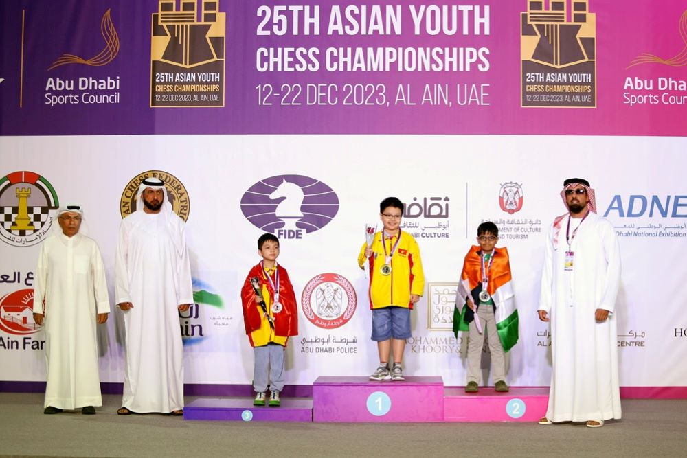 India Wins 51 Medals At Asian Youth Chess Championships 2023   Xuan Phuong Phan Hoang Aarit HZ76K 1000x667 